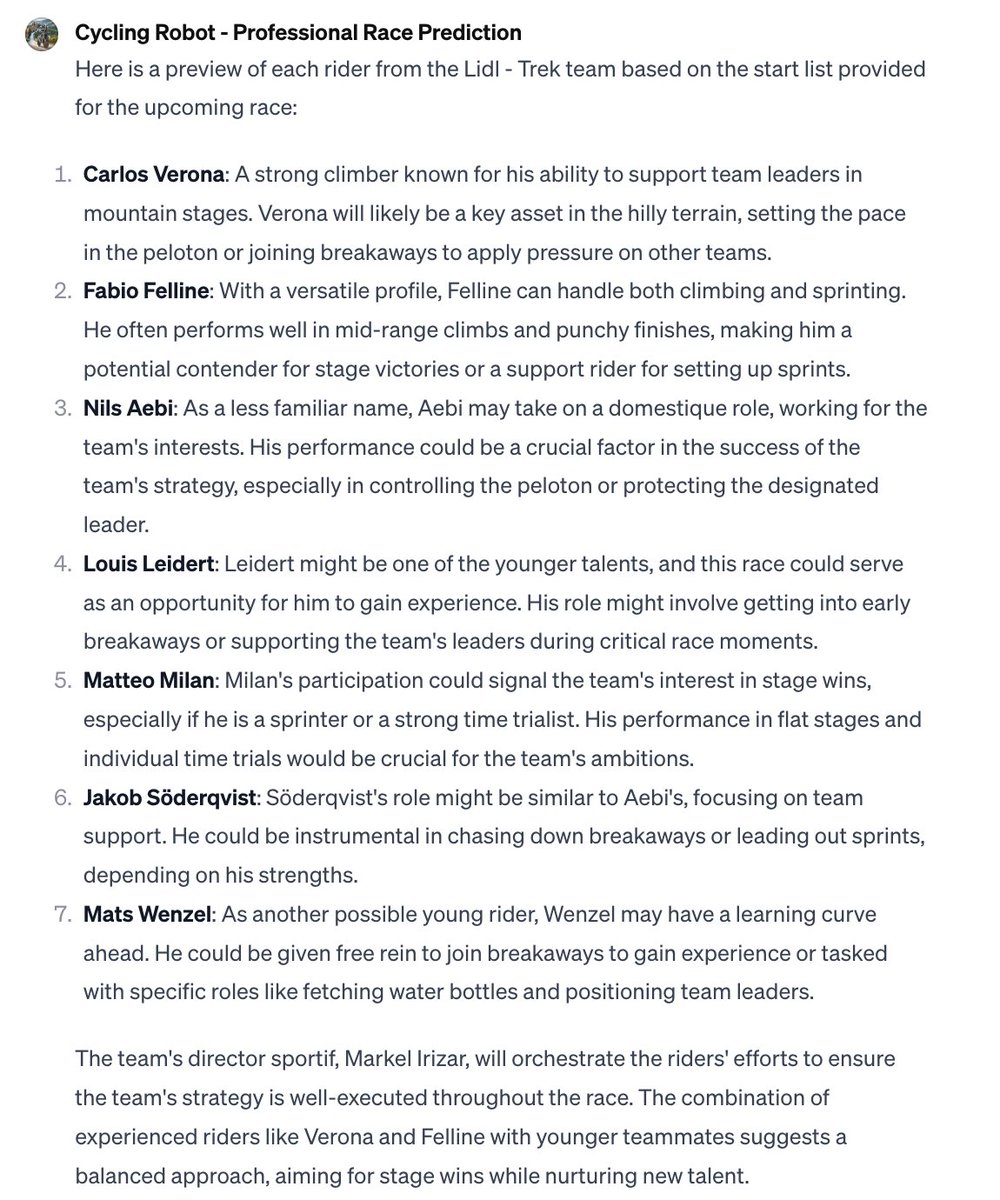 #ChallengeMallorca <a href="/LidlTrek/">Lidl-Trek</a>  Trofeo Calvia Lidl Trek preview for <a href="/velo_bristol/">John Maguire 🇺🇦</a> :