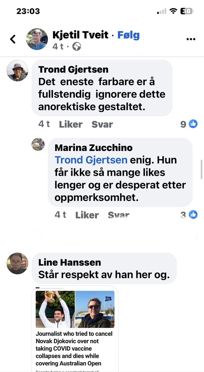 Ting som norske antivaksere sier tweet media