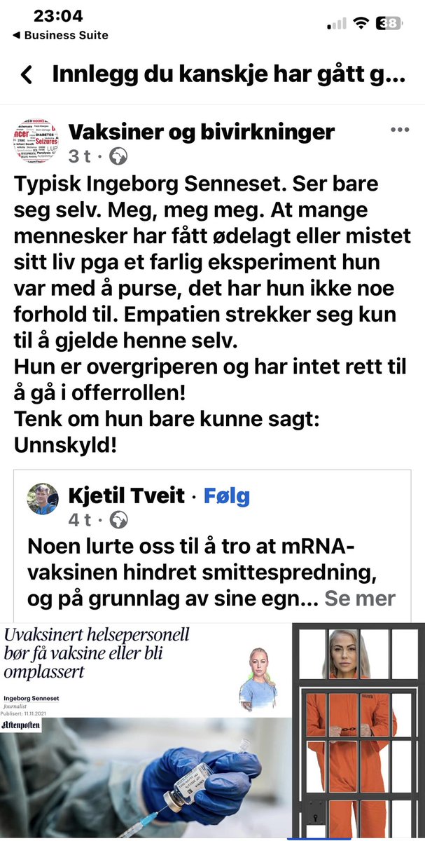 Ting som norske antivaksere sier tweet media