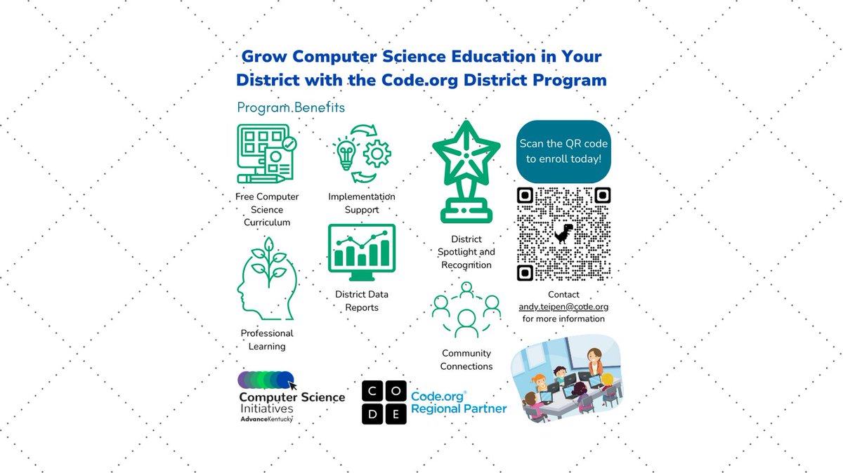 Introducing the @codeorg District Program! We at @AdvanceKentucky are happy to support this program and encourage Kentucky districts to apply. @KYDeptOfEd @kstc_ky