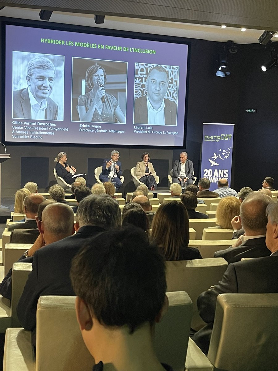 20ans d’ #impact ! Bravo <a href="/Phitrust/">Phitrust</a> pour ces tables rondes passionnantes !
<a href="/lavarappe/">Groupe_LaVarappe</a> <a href="/Telemaque_asso/">Télémaque</a> <a href="/SchneiderElec/">Schneider Electric</a> <a href="/gillesvermotd/">Gilles Vermot Desroc</a> <a href="/ErickaCogne/">ErickaCogne</a> <a href="/LaurentLaik1/">Laurent Laik</a> <a href="/PhiPartenaires/">Phitrust Partenaires</a> <a href="/FoucauldBaschet/">Foucauld Baschet</a>