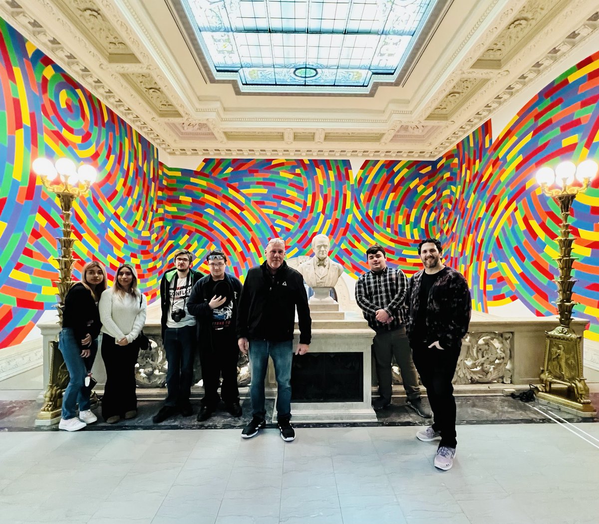 Senior graphic design students visited the @TheWadsworth on a fieldtrip last week. Many students getting to see work from some of the great painters such as Jackson Pollock, Van Gogh and Picasso for the first time.