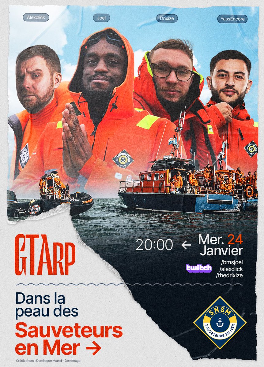 Rendez-vous demain 20h sur ma chaine Twitch pour un live exceptionnel avec les sauveteurs en mer !!
⁦<a href="/SauveteursenMer/">SNSM</a>⁩
m.twitch.tv/thedrixize
