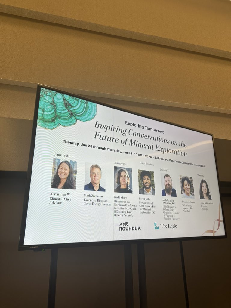 Join us in Ballroom C for an Inspiring Conversation about what modern mineral exploration wants to be. Moderated by <a href="/msabalakrishnan/">Anita Balakrishnan</a> from <a href="/the_logic/">The Logic</a>, guest speakers will explore thought-provoking questions to move our industry forward: roundup.amebc.ca/event/inspirin…