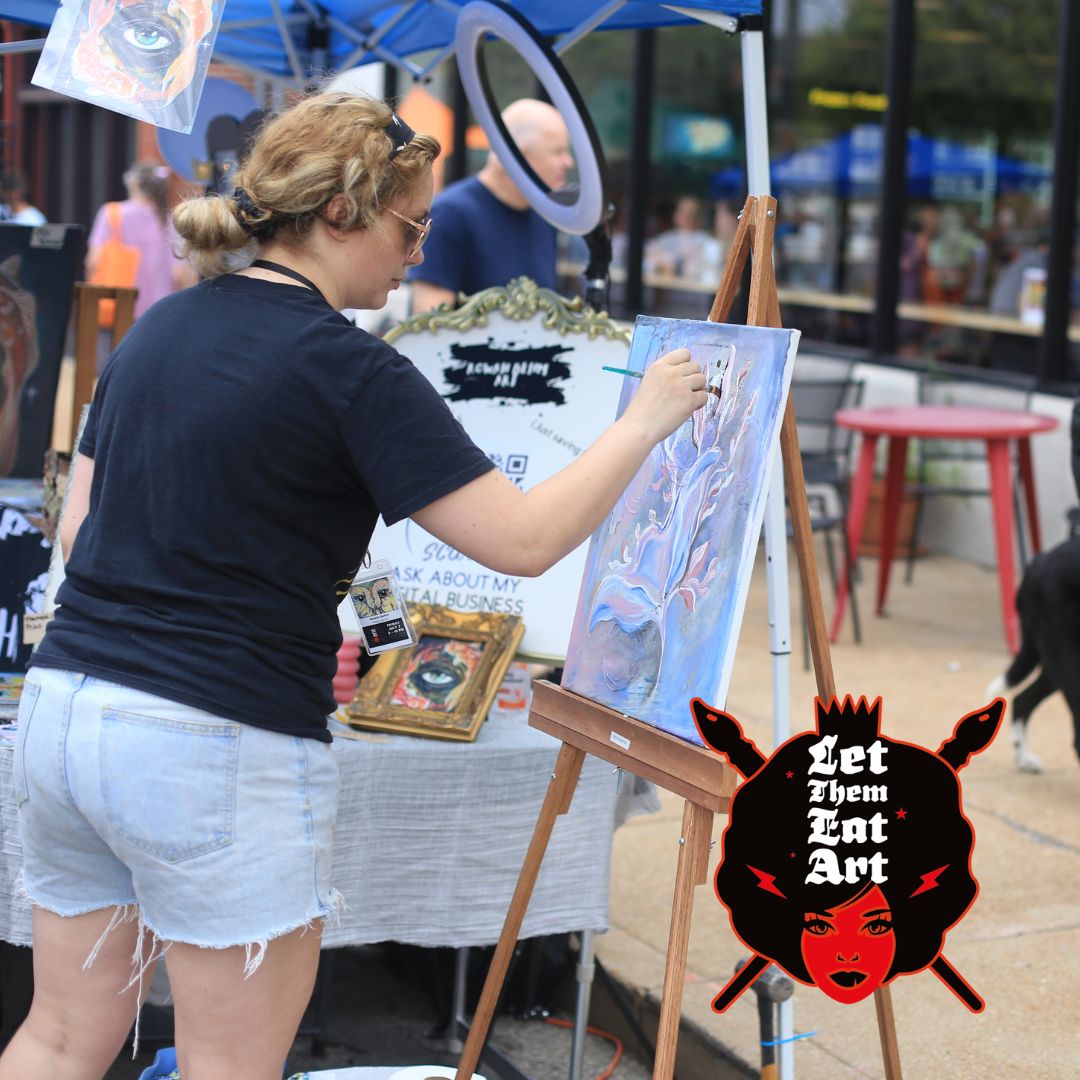 CALL FOR ARTISTS! The 19th annual #LetThemEatArt is July 12, 2024. We are looking for a variety of artists to demonstrate their techniques while displaying and selling their work in downtown Maplewood. The application can be found at Apply at loom.ly/3tQw3yQ