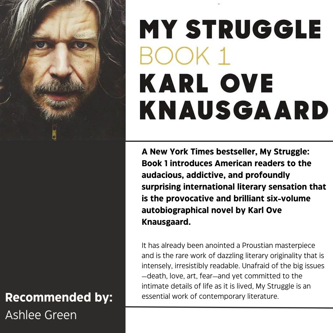 Happy Tuesday! And with a new semester, comes a new batch of recommendations for our weekly Booked&Busy Series! For this week, we have a recommendation from Ashlee Green for the book 'My Struggle' by Karl Obe Knausgaard. Looking for a new book to add to your collection?