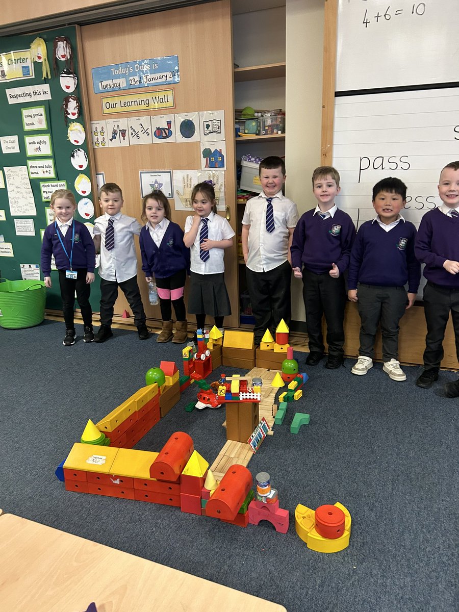 Mrs_Greig's tweet photo. P1a @StMonicaMilton demonstrated excellent skills of creativity, problem solving and teamwork as they worked to design and build their own Scottish castle.  Tomorrow we will evaluate our constructions based on the key features of a castle. Well done Superstars!
 🏰 🧠 🌟 ❤️ https://t.co/F8OKSnBFpF