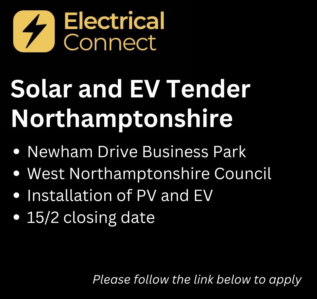 Elecmarketing_'s tweet image. in-tendhost.co.uk/wnc/aspx/Home

#electricaltender #tender #solartender #solarjob #solar #solarpv #ev #evjob #evtender #renewables #commercialsolar #evchargerinstall #evchargepoint #evindtall #electricalwork