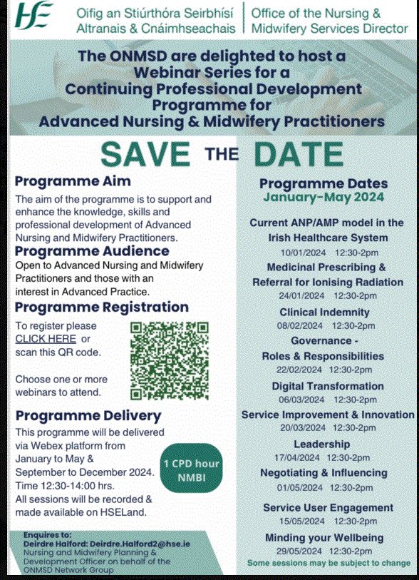 NMPDU South West (@nmpducorkkerry) on Twitter photo The 2nd <a href="/NurMidONMSD/">ONMSD</a> ANP AMP Webinar series tomorrow Jan 24th 12.30-14.00 <a href="/CuhANP/">CUH Advanced Nurse Practitioners</a> <a href="/NursingSIVUH/">Nursing@SIVUH</a> <a href="/uhknursing/">UHKNURSING</a> <a href="/HospitalMallow/">Mallow General Hospital</a> <a href="/BGHsswhg/">Bantry General Hospital -SSWHG</a> <a href="/mercy_nursing/">Mercy University Hospital Cork Nursing</a> <a href="/CarmelBBuckley/">Carmel Buckley</a> <a href="/BridAOSullivan/">Bridie O'Sullivan</a> <a href="/IrelandSouthWID/">Ireland South Women & Infants Directorate</a> <a href="/CorkKerryCH/">Cork Kerry Community Healthcare</a> <a href="/ConnaireSinead/">Sinead Connaire</a> <a href="/sheila_cahalane/">Sheila Cahalane</a> See Details & QR Code to Register👇 The 2nd <a href="/NurMidONMSD/">ONMSD</a> ANP AMP Webinar series tomorrow Jan 24th 12.30-14.00 <a href="/CuhANP/">CUH Advanced Nurse Practitioners</a> <a href="/NursingSIVUH/">Nursing@SIVUH</a> <a href="/uhknursing/">UHKNURSING</a> <a href="/HospitalMallow/">Mallow General Hospital</a> <a href="/BGHsswhg/">Bantry General Hospital -SSWHG</a> <a href="/mercy_nursing/">Mercy University Hospital Cork Nursing</a> <a href="/CarmelBBuckley/">Carmel Buckley</a> <a href="/BridAOSullivan/">Bridie O'Sullivan</a> <a href="/IrelandSouthWID/">Ireland South Women & Infants Directorate</a> <a href="/CorkKerryCH/">Cork Kerry Community Healthcare</a> <a href="/ConnaireSinead/">Sinead Connaire</a> <a href="/sheila_cahalane/">Sheila Cahalane</a> See Details & QR Code to Register👇