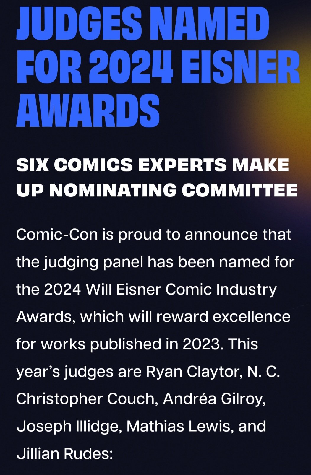 Eisner Awards 2024 Joyan Malvina