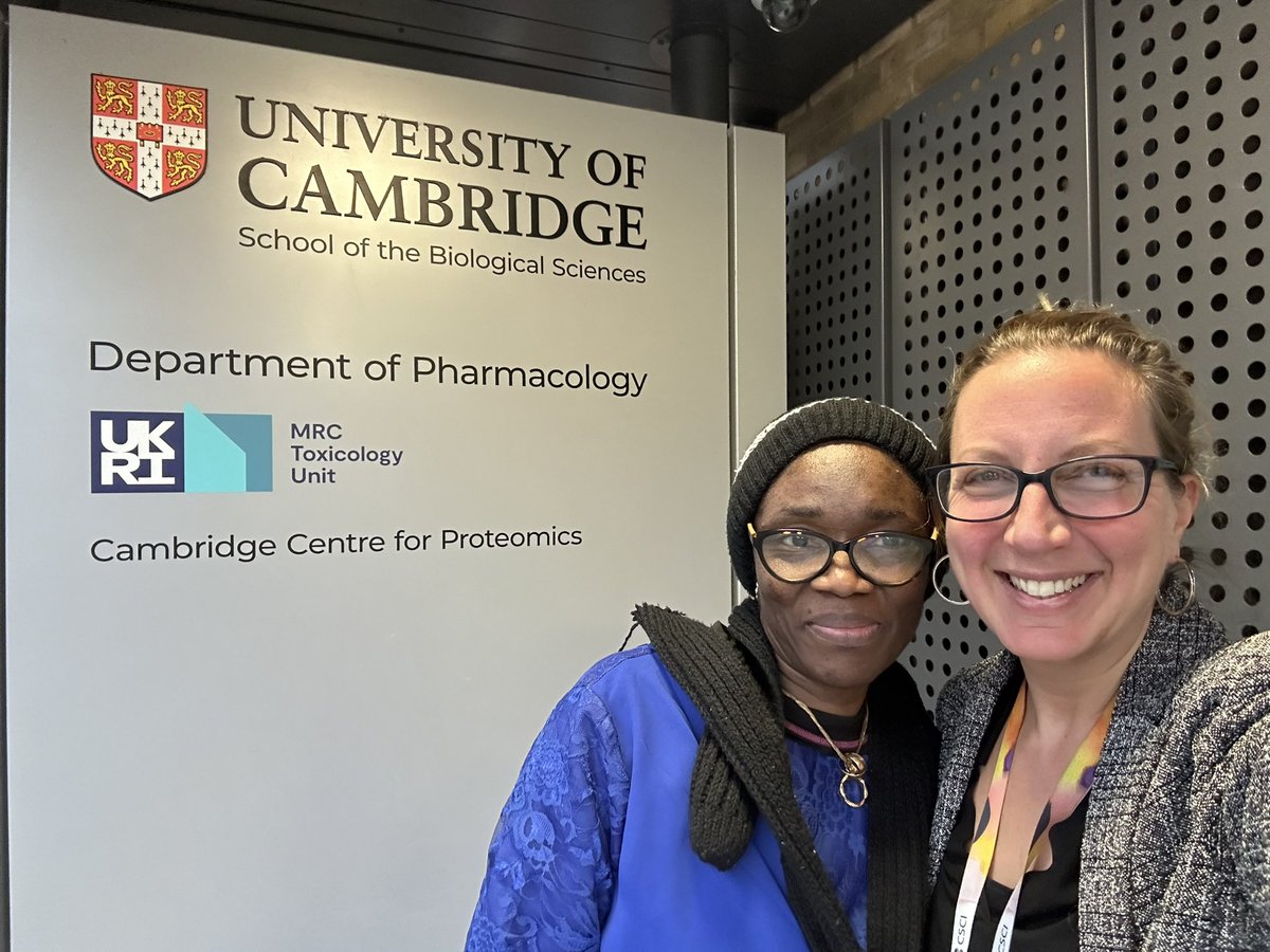 Amazing to finally meet @BalogunMajeedah in person after years of online collaboration! Thanks to @CambridgeAfrica and @TReNDinAfrica, we’ll be working together to build capacity for the early diagnosis of Cervical Cancer in Nigeria! @UnivCamPharm
