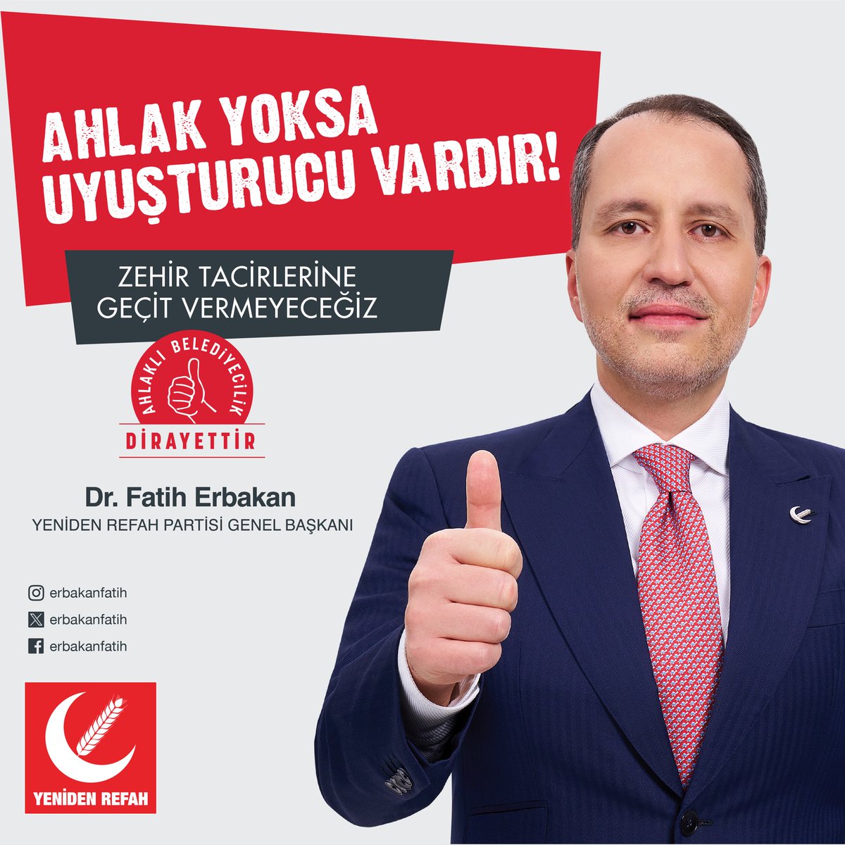 Rantçı, heykelci, örgütçü belediyecilik dönemi bitecek❌

Zehir tacirlerine geçit vermeyeceğiz👍