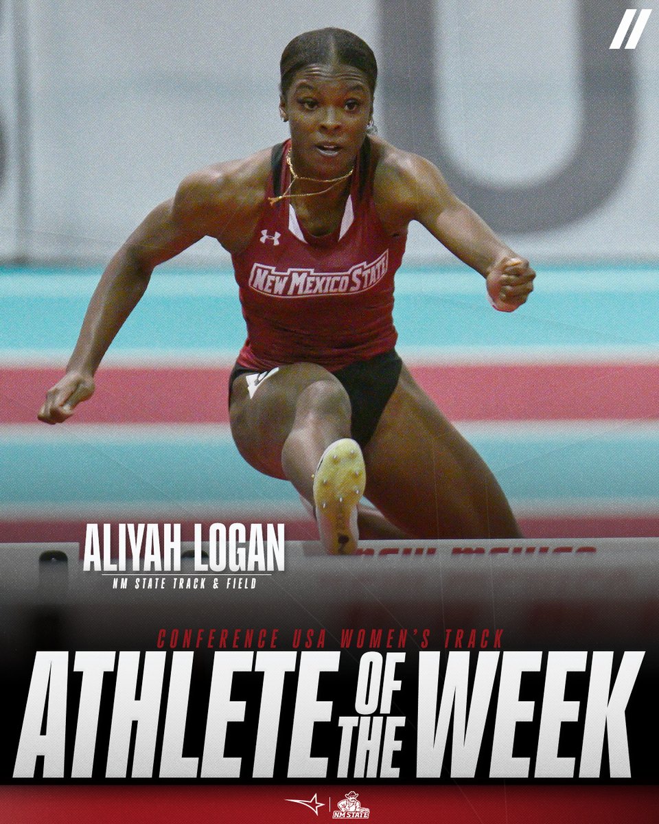 ConferenceUSA's tweet image. 🏃‍♀️ TRACK ATHLETE OF THE WEEK 🏃‍♀️
presented by Blenders Eyewear //

🏅1️⃣ Aliyah Logan, @NMStateXCTF

#NoLimitsOnUs | bit.ly/3HsDmvk