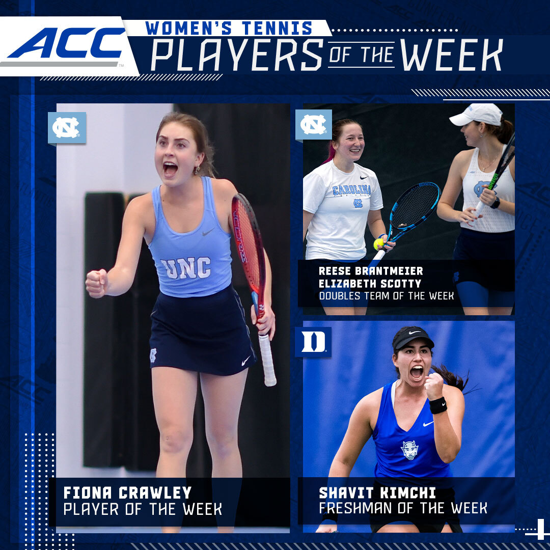 Women's Tennis Players of the Week 🎾 📰 theacc.co/24WTENpotw2