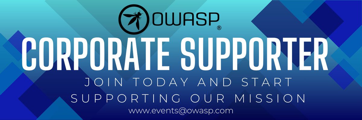 Become a vital part of the #OWASP Foundation's mission by joining us as a Corporate Supporter! Your support makes a difference! 🌐🤝 owasp.org/supporters/pac… #Cybersecurity #InfoSec #AppSec #CorporateSupporter #nonprofit #benefits #opportunities