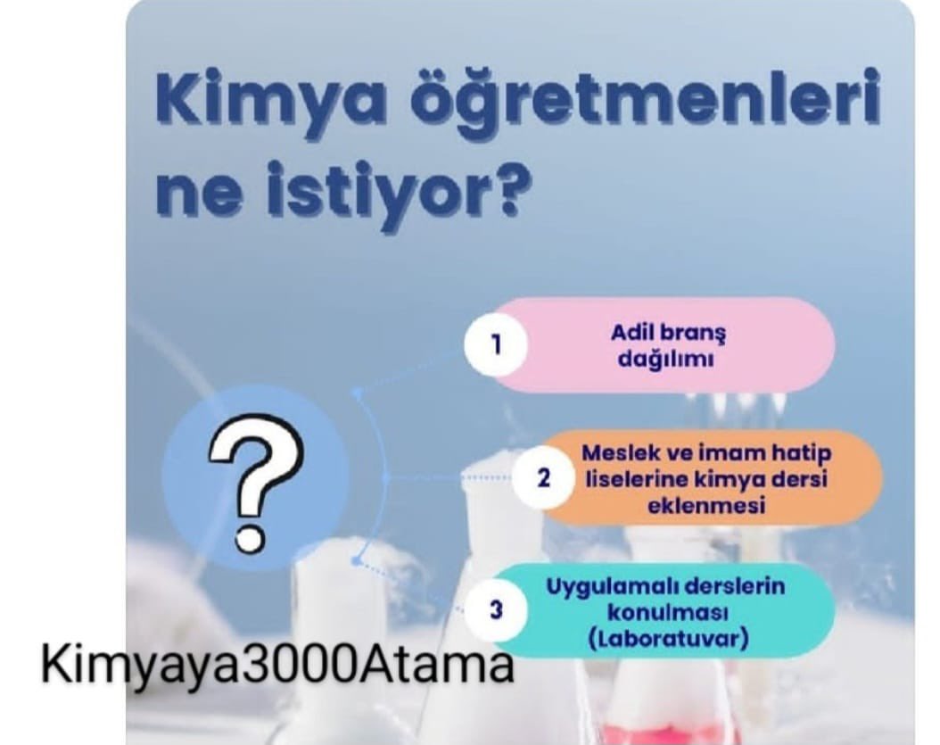 Kimya öğretmenleri cumhurbaşkanından rekor atama bekliyor #CBdenKimyayaRekorAtama
