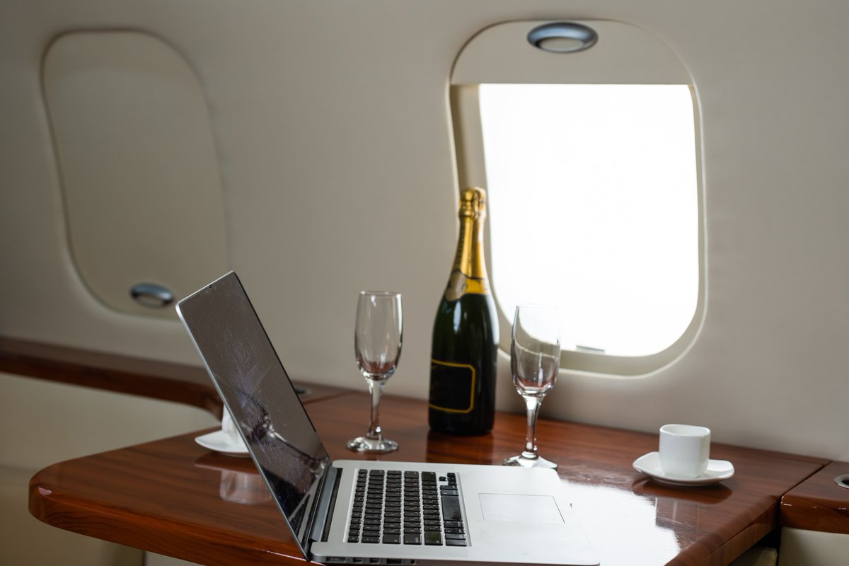 Elevating Work: Finding Focus on a Private Jet.

Comfort and Convenience:
Ample space to move around and relax, reducing travel-related stress and fatigue.

#LuxuryTravel #InflightElegance #flyinginstyle #AviationAdventures #SkyHigh #FlyingHigh #SkywardBound #AviationPassion