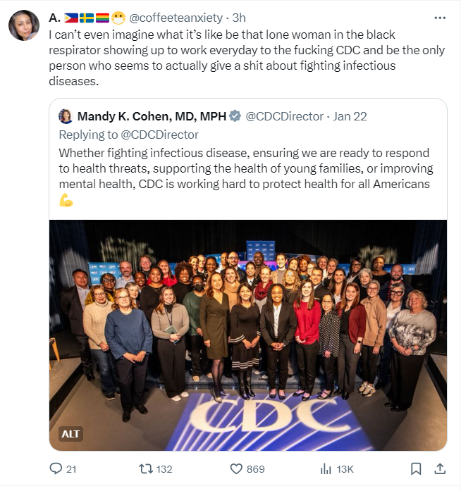 SilverSpookGuy's tweet photo. More like "Center for Disease Circulation." CDC are you Umbrella Corporation? Please wear masks jfc! https://t.co/gVCYkrByDV