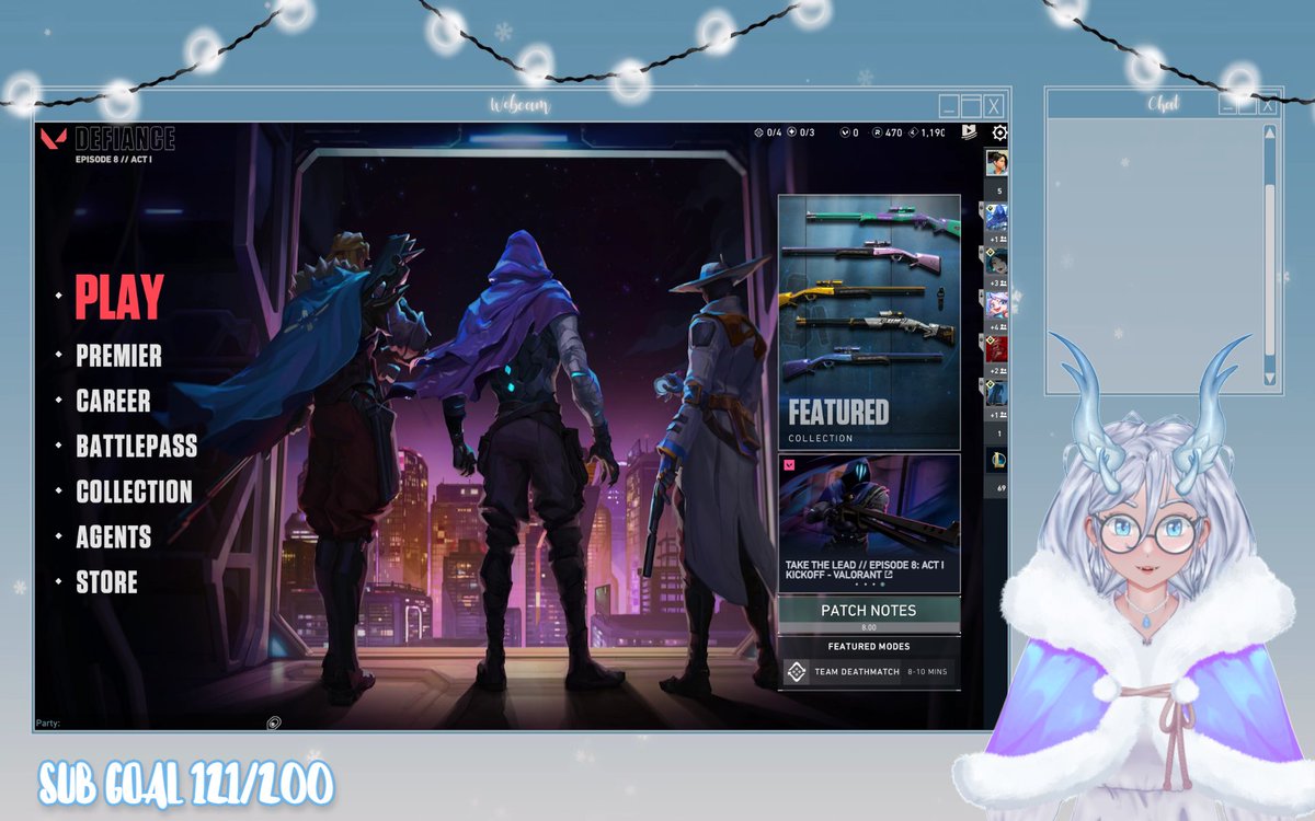 LinnychuVT's tweet photo. ❄DAY 104 OF SUBATHON HAS STARTED❄
We're gonna play into some more comp in Valorant today, come chat with me! 🥰
If anyone wants to collab with me, lmk in my DMs! 💌
We're 79 away from the sub goal! 😱
Links in bio ❄
#LinnyLive #Vtuber https://t.co/UqelyLHRVl
