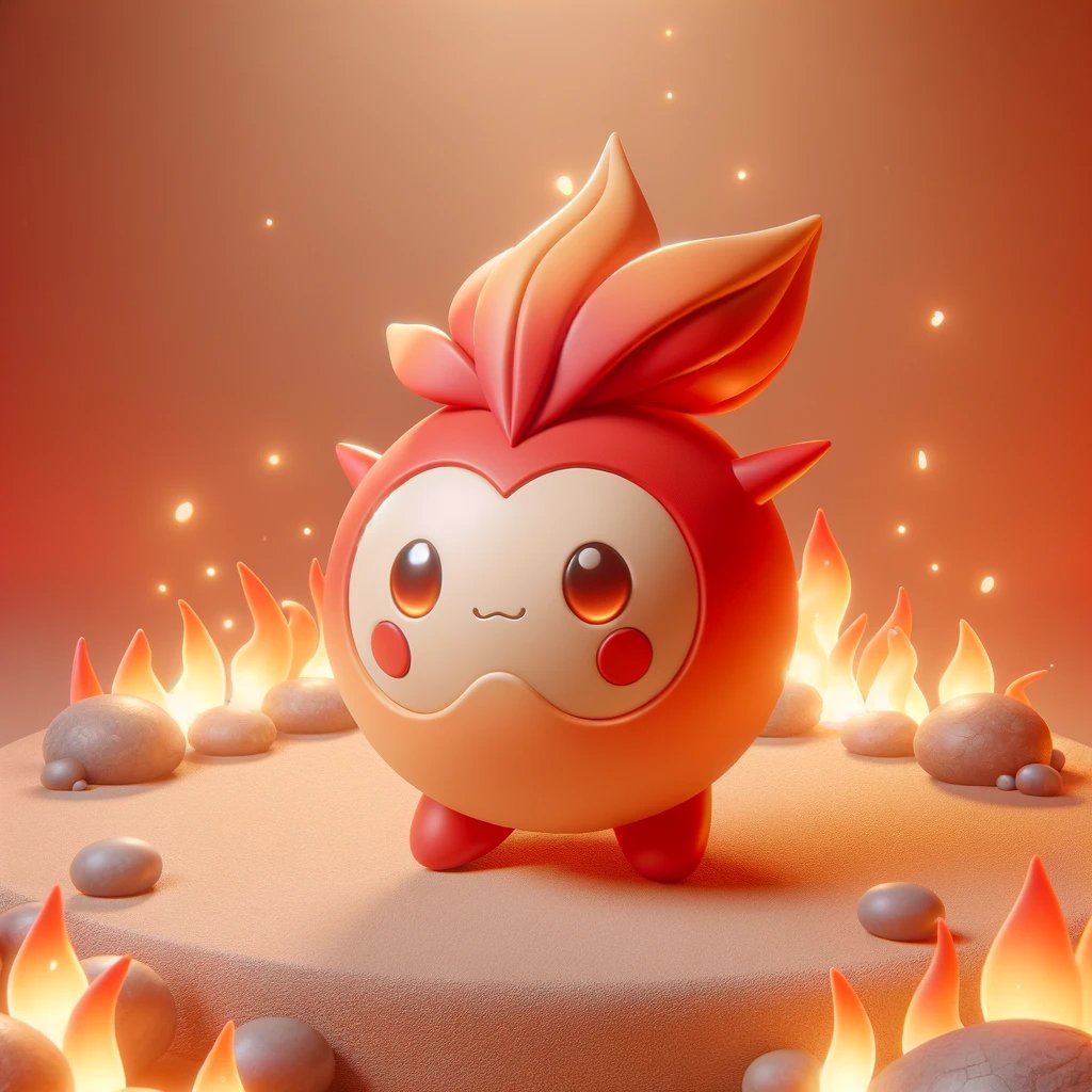 OlaYonyon's tweet photo. 🔥 Réchauffez-vous auprès de cette créature de type Feu en 3D, dont la douce chaleur illumine son environnement. #Pokemon3D #FeuChaleureux #LueurReconfortante #ChatGPT #AIArtworks https://t.co/kuXkPoTuIC