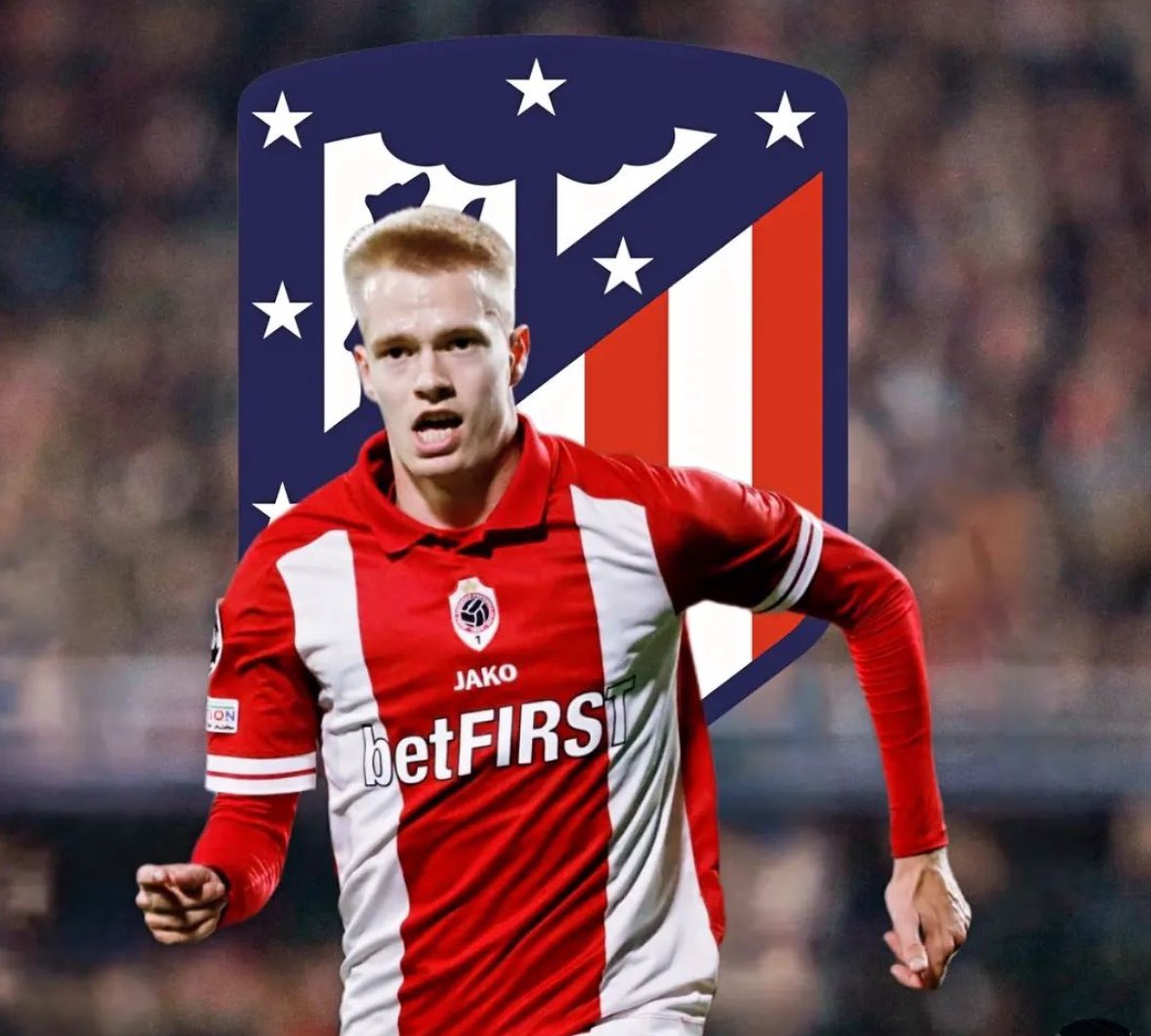 FabrizioRomano's tweet photo. 🚨⚪️🔴 Atlético Madrid have reached verbal agreement with Antwerp to sign Belgian top talent Arthur Vermeeren!

After initial €15m package offered as revealed last week…

…bid in excess of €25m sent today.

Final details then Vermeeren will join Atléti now, January. 🇧🇪

⏳⌛️ https://t.co/IUdEWJmb6D