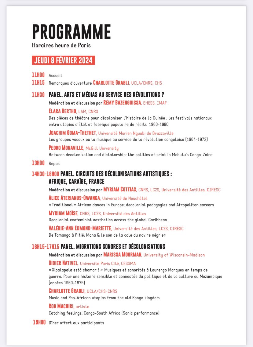 BerthoElara's tweet photo. Arts, médias, décolonisations. 8 et 9 février au campus condorcet. Organisé par Charlotte Grabli. Ça va être absolument formidable https://t.co/wMwnhMRGUJ
