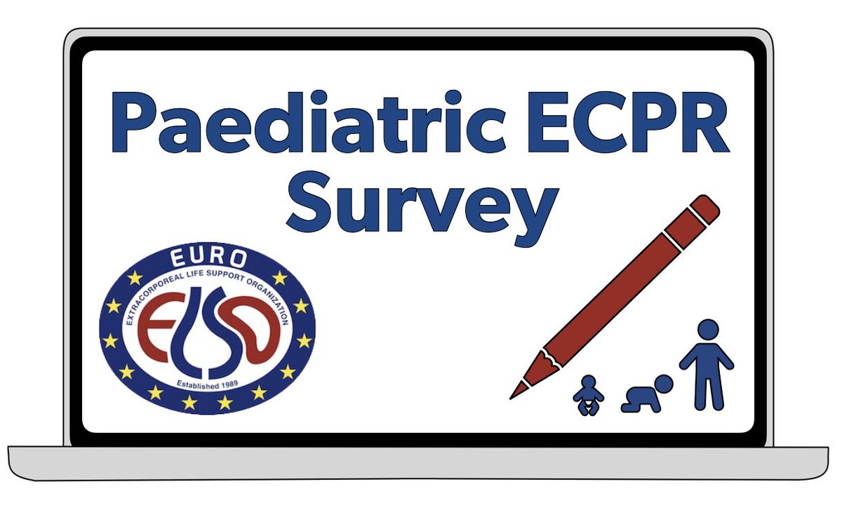 🧸🫀Utility of #extracorporeal #CPR in paediatrics has risen over recent years. Join this survey, led by @EuroELSO paediatric ECPR working group & and @PICSociety to shape questions & focus next steps in its development and refine its utility. #PedsICU 🖋️ forms.gle/hn1NVEHQvjmPhi…