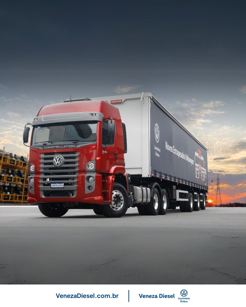 boraveneza's tweet photo. Prestes a completar 19 anos de lançamento, o Volkswagen Constellation se consolidou ao longo dos anos como um dos modelos de caminhão mais querido pelos brasileiros e um verdadeiro ícone do transporte rodoviário de cargas. https://t.co/DtHqTKGD24