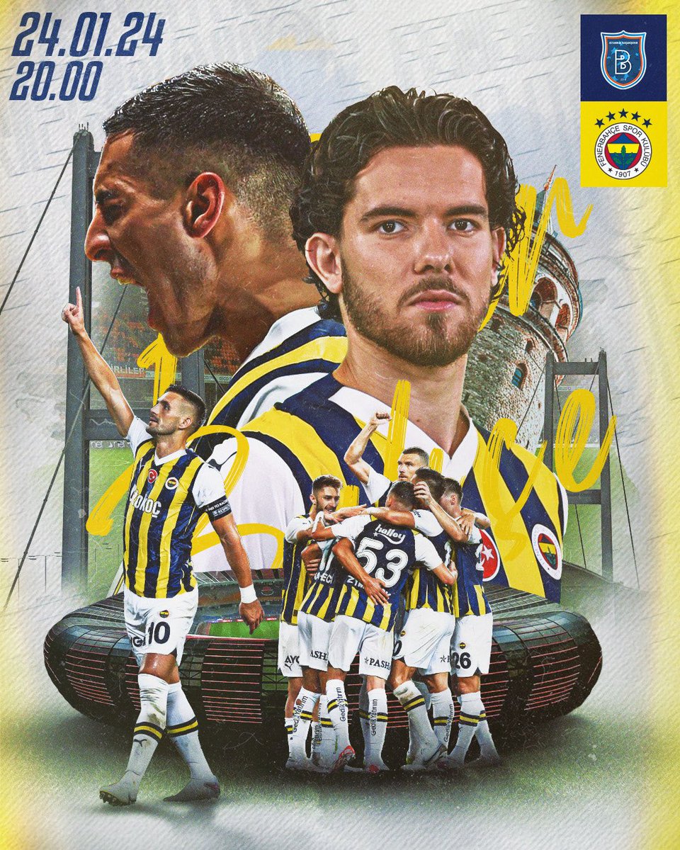 Fenerbahce's tweet photo. 🆚 RAMS Başakşehir
🗓 24 Ocak Çarşamba 
🕗 20.00 
📲 #IBFKvFB https://t.co/YpmneLQUmd