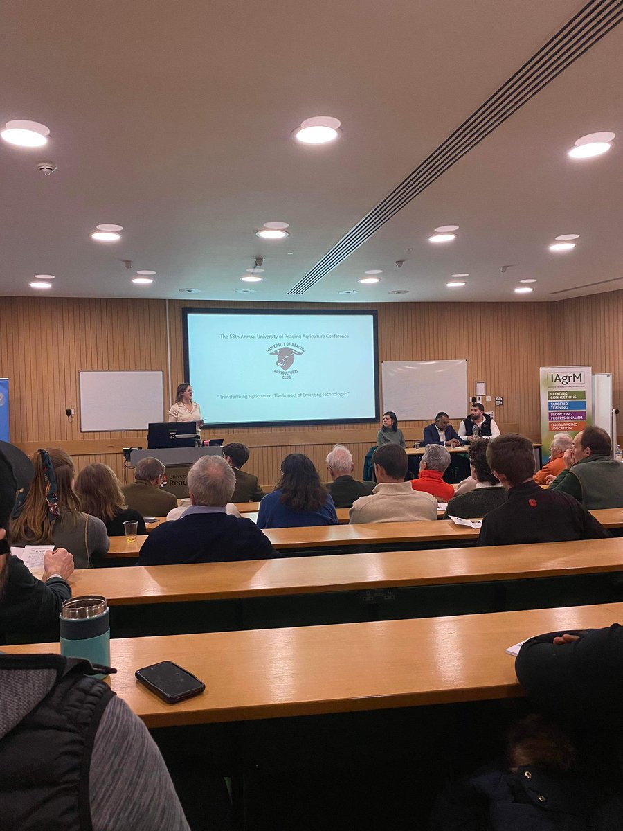 priscillaraym's tweet photo. Last night I chaired the 58th annual University of Reading Agricultural conference for the second year in a row. The topic was Transforming Agriculture: The Impact of Emerging Technologies. 

Thank you to the 3 speakers for your interesting talks, the audience really engaged. https://t.co/Bj6Kt1IuXX
