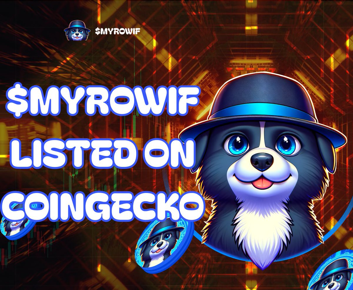 MyroWif's tweet photo. $MYROWIF LISTED ON @coingecko 

We are happy to announce that #MYROWIF is listed on @coingecko  ✅

OUR PAGE:https://t.co/fKRTSl6vXQ

It is bullish new listing and guys stay tuned for new announcements https://t.co/VgafwV4hut