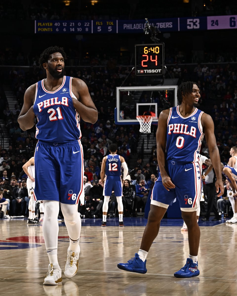 On the new Maxey on the Mic podcast, @TyreseMaxey praises his teammate @JoelEmbiid and talks about what the @sixers need to do make a deep run this season. 🔊 link.chtbl.com/maxeyonthemic