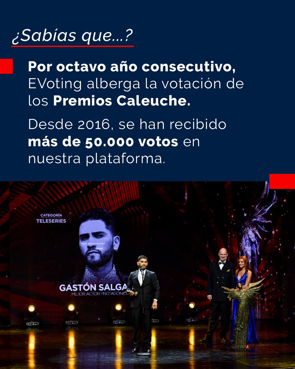 🎭 Las artes escénicas chilenas se visten de gala cada año para los “Premios Caleuche” y la plataforma de EVoting ha albergado la votación desde 2016.

Recuerda que aun puedes votar por el premio del público en el premiopublico.evoting.cl