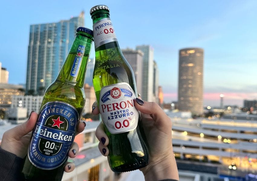 Full flavor without the buzz. Sipping through Dry January one rooftop at a time. 🌇🍻