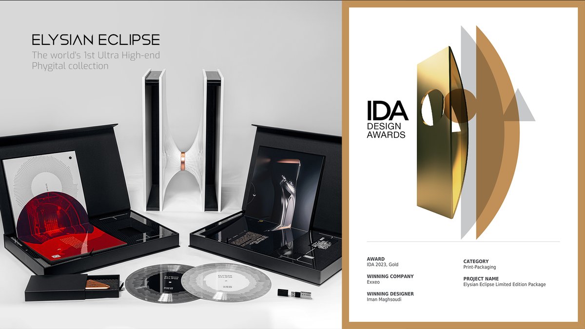 We're excited to share that @EXXEO_XYZ, led by @iMAN_EXXEO, has won the Gold at @iDesignAwards  2023 for our Elysian Eclipse limited edition package!

This award shows our commitment to innovation, excellence, and design. Thank you to the IDA jury and all our supporters for being…