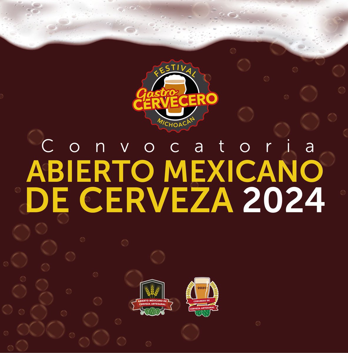 abiertomich's tweet photo. Dejamos la #Convocatoria del #AMC2024 que se llevara del 11 al 13 de abril, dando a conocer a los ganadores en la inauguración del #FGCMichoacán en #Morelia #Cervezaartesanal https://t.co/7jEWNsRF0i