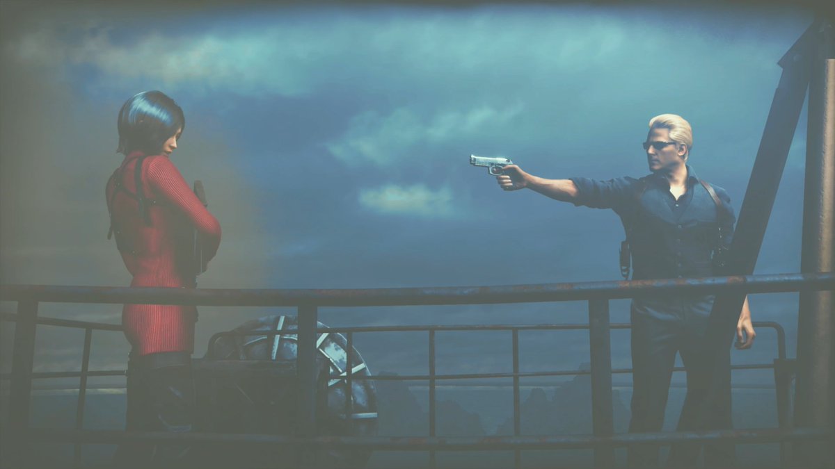 Dwash320's tweet image. Wesker: "Change of plans."

Ada: "You think that gun is enough to stop me?"

Wesker: "Interesting.."

#ResidentEvil4Remake 
#CutsceneCapture 
#ThePhotoMode 
#SeparateWays