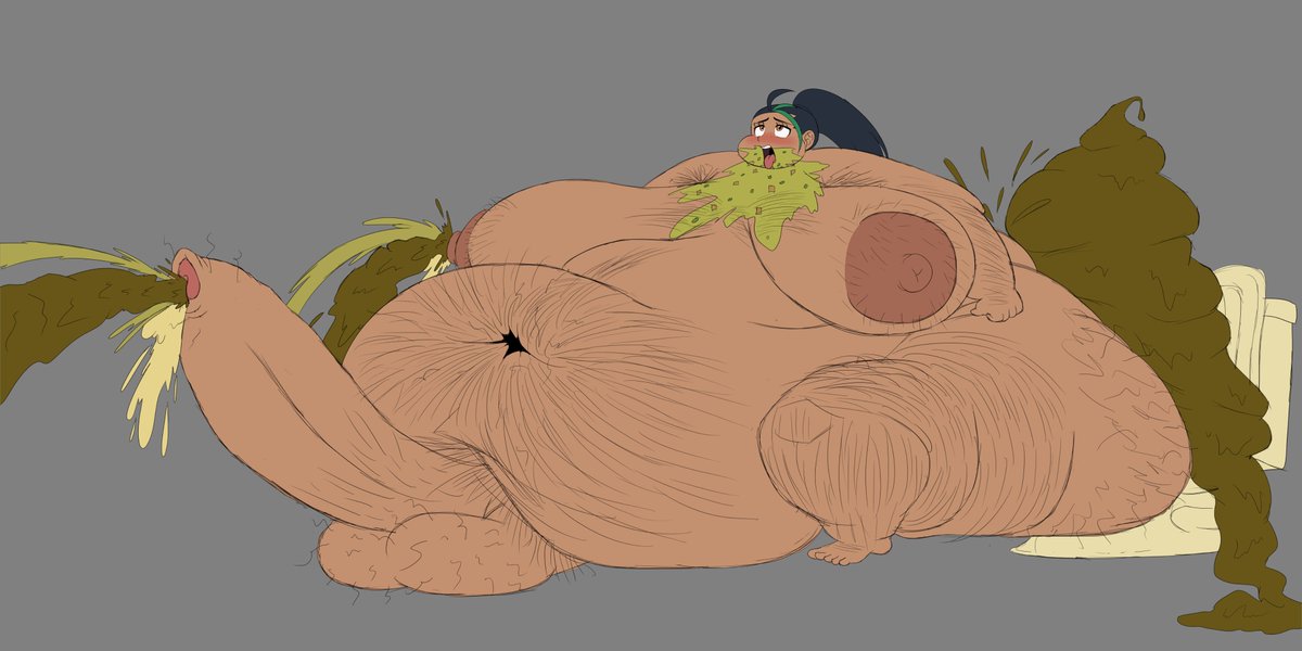 SlobVirusNation's tweet image. Dios mio, Nemona! She's got the slob virus and now she's gonna spend an awful lot of time on the toilet, shitting, pissing, cumming, milking, and puking all over~♥️!
Slob virus Nemona from Pokemon for @BlimpExploder.