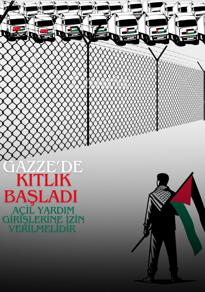 Sınıda 15 bin tır bekliyor !
Mazlumlar açlıktan ölüyor !

Zulme sessiz kalma !

Refah Sınır Kapısı açılsın!

#GazaStarving