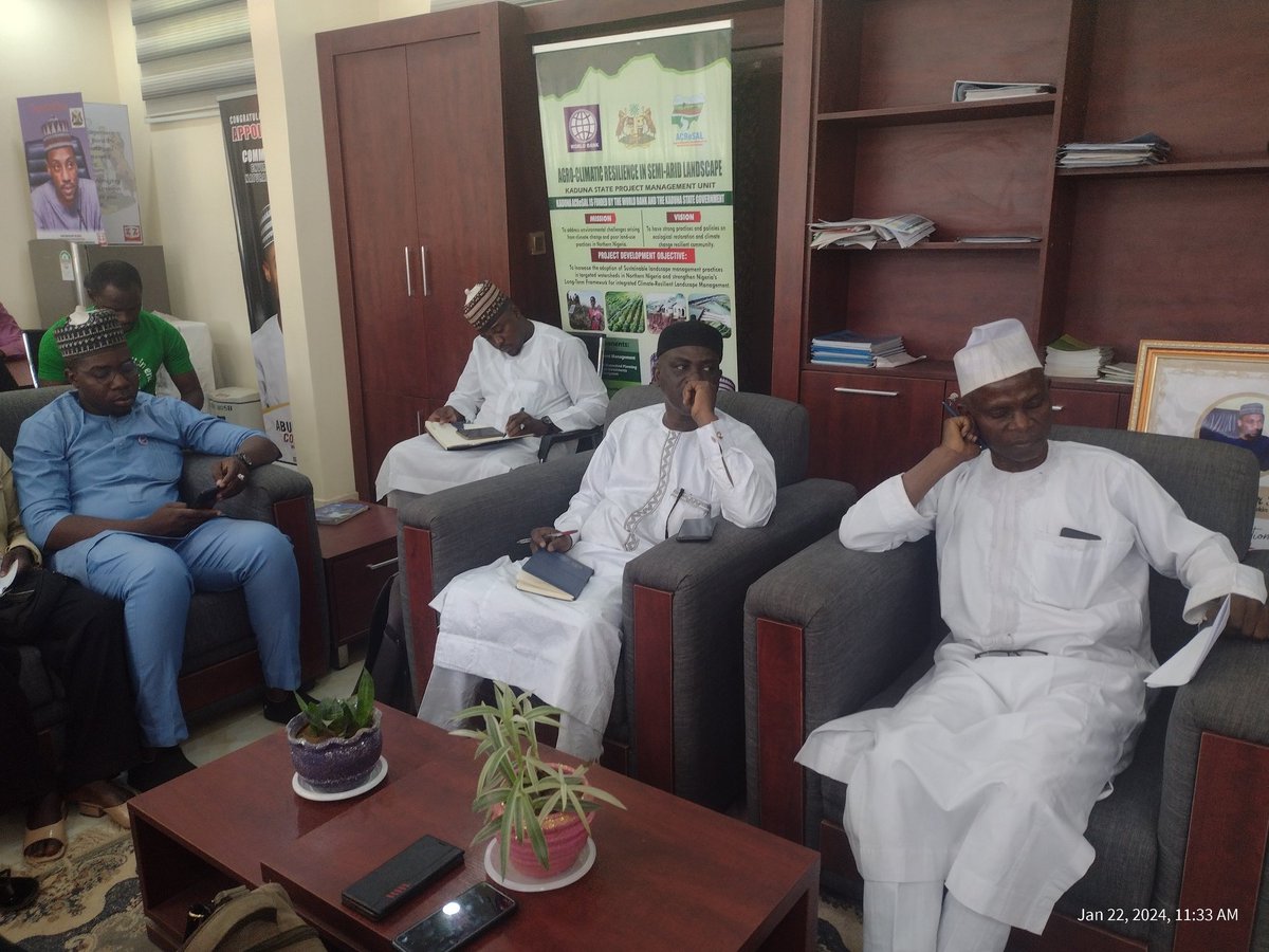 Yesterday <a href="/NCSEnvironment/">Network of Civil Society in Environment</a> in collaboration with <a href="/Lgam_Kad/">Local Government Accountability Mechanism - LGAM</a> and <a href="/OpenGovYouthKD/">Open Gov Youth Innovation Hub Kaduna</a> paid an advocacy visit to the Honorable Commissioner <a href="/kdMoEnvironment/">Min of Environment KD</a> to present their observations and recommendations from the reviewed Kaduna Draft Climate Change Policy.
 
<a href="/GBulus/">Gloria K Bulus</a> 
<a href="/ubasanius/">Senator Uba Sani</a>