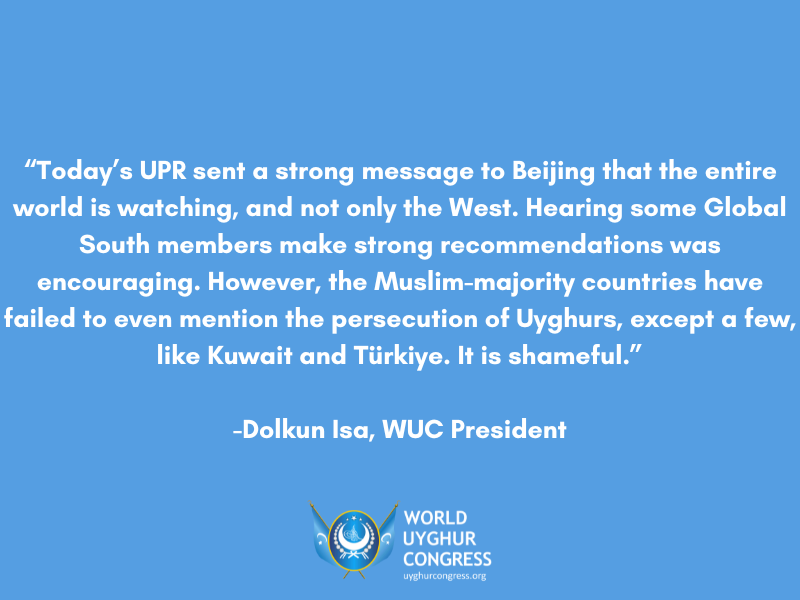 UyghurCongress tweet picture