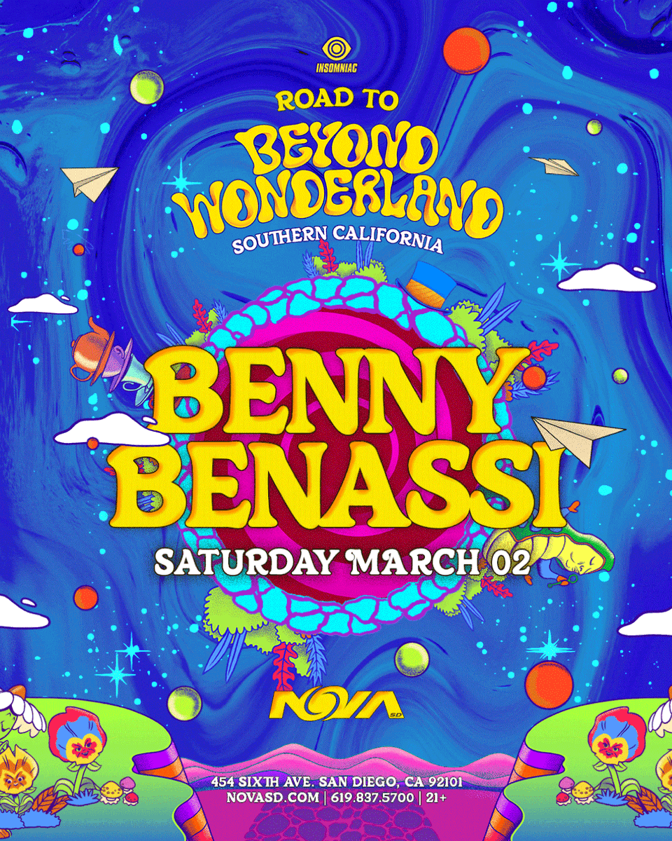NOVA SD (@novasdclub) on Twitter photo Get ready to experience the electrifying smash hits of <a href="/BennyBenassi/">Benny Benassi</a>, the Grammy Award winning industry icon, on our quest to <a href="/BeyondWland/">Beyond Wonderland</a> Saturday, 3/2! 🎩🌀✨ Tickets are on sale NOW ⏳ Don't miss your chance to dance! → novasd.com/bennybenassi Get ready to experience the electrifying smash hits of <a href="/BennyBenassi/">Benny Benassi</a>, the Grammy Award winning industry icon, on our quest to <a href="/BeyondWland/">Beyond Wonderland</a> Saturday, 3/2! 🎩🌀✨ Tickets are on sale NOW ⏳ Don't miss your chance to dance! → novasd.com/bennybenassi