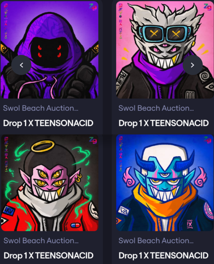 milesmuso's tweet photo. Oh yes!
Just got my drop of the full set of #ZeroNine (Alpha, Omega, Gamma, Zeta) by the legend @TEENSONACID.
And because I hold 3 @SwolBeach #JokerPepes, I got these for free! (Thanks, @_TrueVoodoo!)
PLUS I'm now OG WL for #PlanetKaiju (wen? soon!)
Team keep giving... https://t.co/FaLzu1hxRt