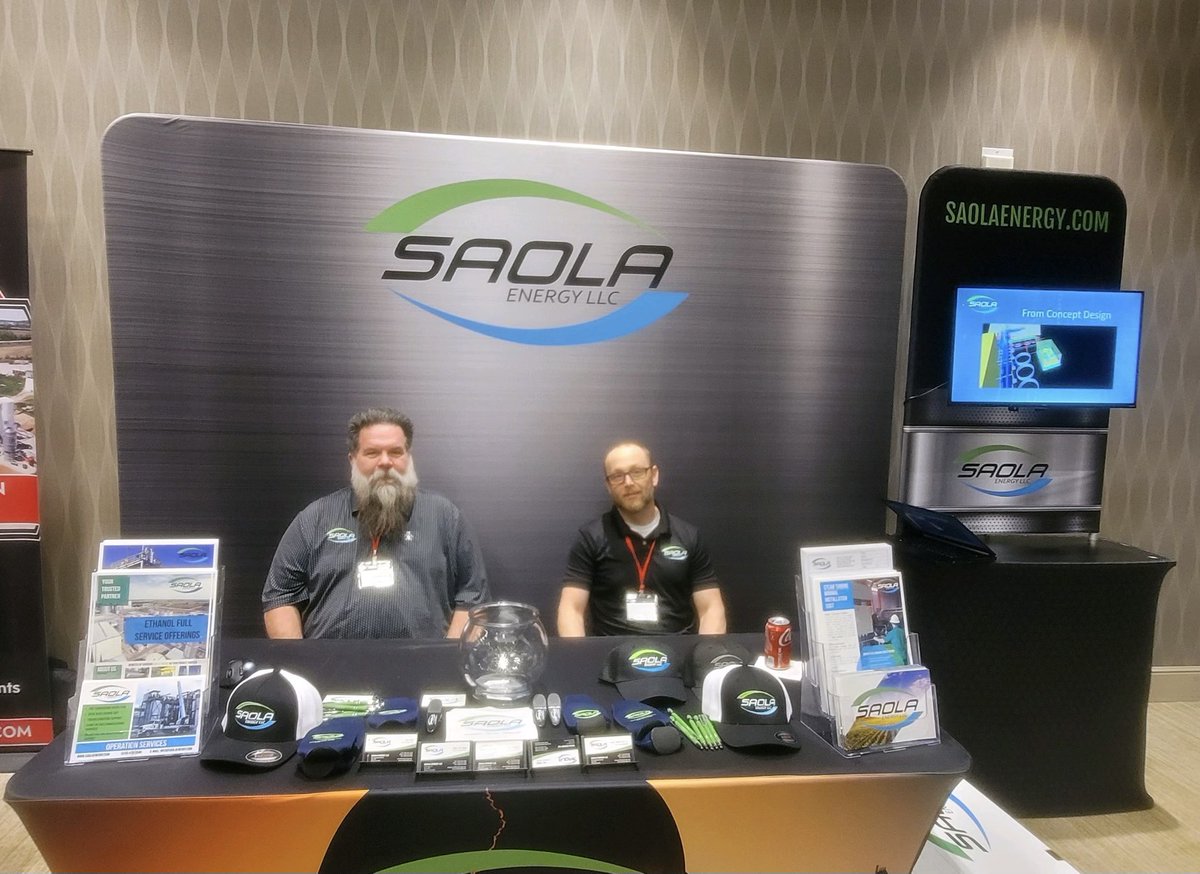 SaolaEnergy's tweet photo. We're at the Ethanol Plant Manager's Meeting in Texas this week and can't wait to catch up with our ethanol industry colleagues.

Make sure to stop by our booth and chat with Ben or Mike!

#EPM #ethanol https://t.co/VFx3z2j9BG