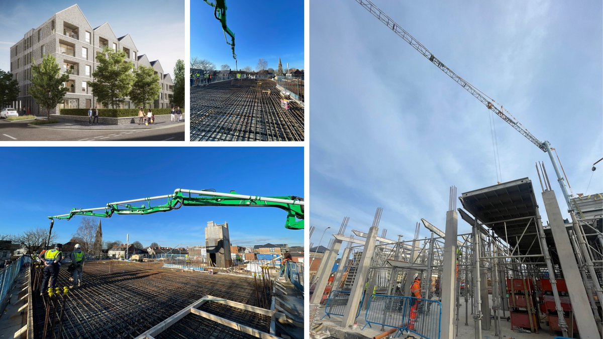 🏗 Cracking start to the year at Leckwith Road Community Living project @cardiffcouncil with  concrete frame progressing at a great pace

In collaboration with our RC frame supply chain partner @GroupStephenson with first floor slab is well underway 👏