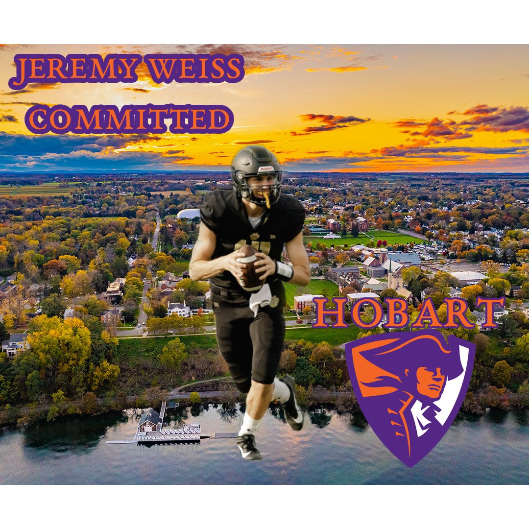 I am blessed to announce my commitment to Hobart College to continue my academic and athletic career. Thank you to everyone in my life who has supported me through my journey. ✊🏻❤️
<a href="/Coach_DeWall/">Kevin DeWall</a> 
<a href="/Liam_FMurphy_/">Liam Murphy</a> 
@CoachGreenBart 
<a href="/HobartFootball/">Hobart Football</a> 
<a href="/QBCoachBrady/">James Brady</a>