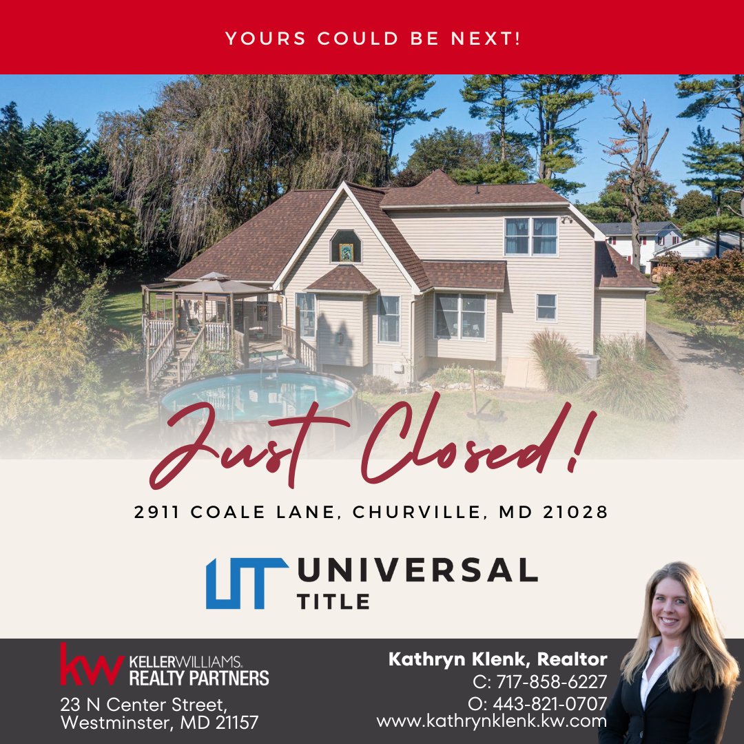 A heartfelt thanks to Universal Title Ellicott City, for the seamless settlement on stunning property. Your support made this home a reality! 🌟 

#RealEstate #DreamHome #HomeSweetHome #SettlementSuccess #UniversalTitle