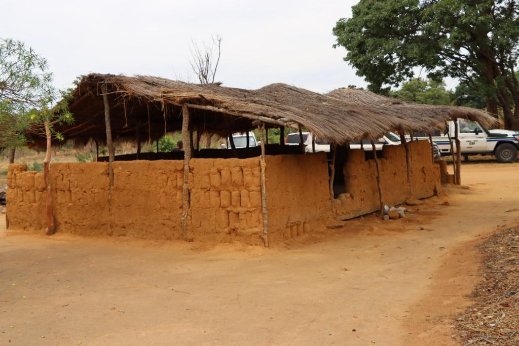 This is the current condition of many of the structures at the Muziule Community School in Zambia. We broke ground in December and will build 6 new safe and function classrooms for the students here. The second image is the structure they’re currently using for a classroom.