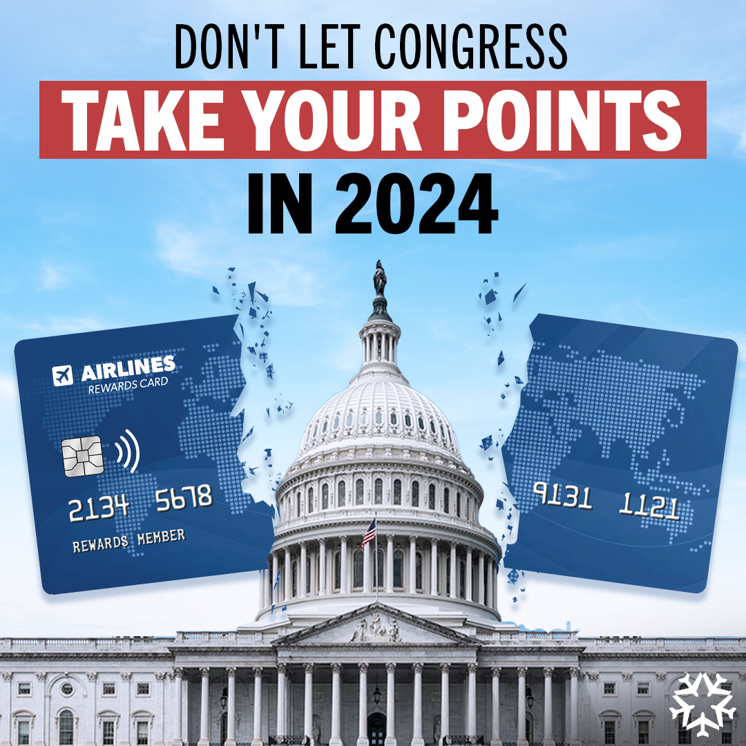 Nearly 30 million Americans reap the benefits of U.S. airline credit cards. But some in Congress want to take those rewards away. Tell Washington to reject the #CreditCardCompetitionAct at protectourpoints.com.