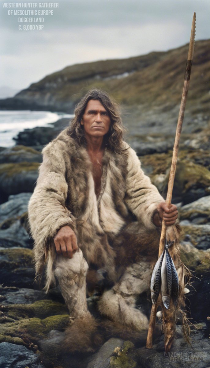 Western Hunter-Gatherer. Mesolithic Europe. Doggerland c. 8,000 ybp

AI/Collage